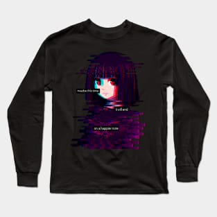 Glitched Anna Graem (VA-11 Hall-A) Long Sleeve T-Shirt